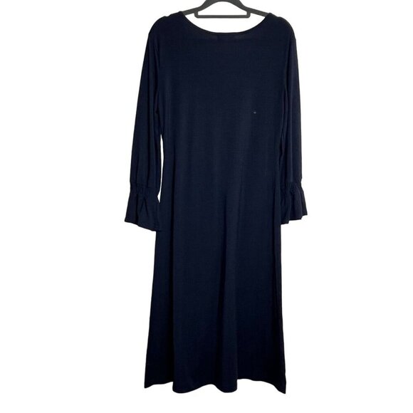 Banana Republic Factory Long Sleeve Navy Dress Elastic Waist Stretch Size Medium - Picture 7 of 8
